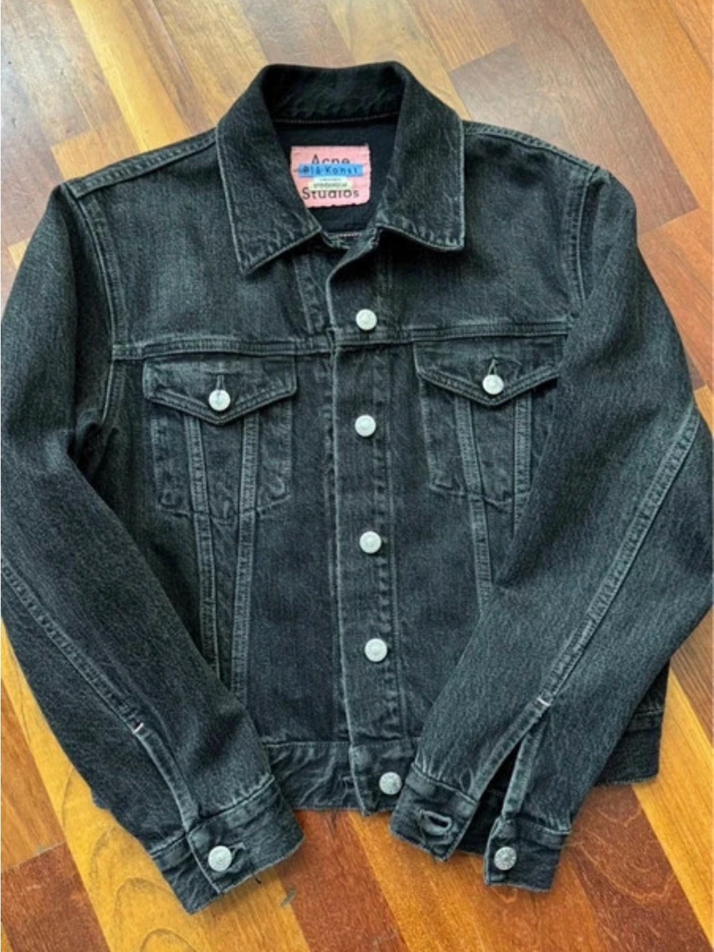 Acne Washed Black Denim Jacket